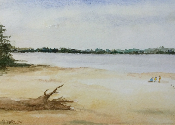 Puget Sound, Watercolor 5 x 7