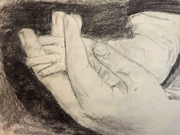 Circa 1 Hour, pencil and charcoal